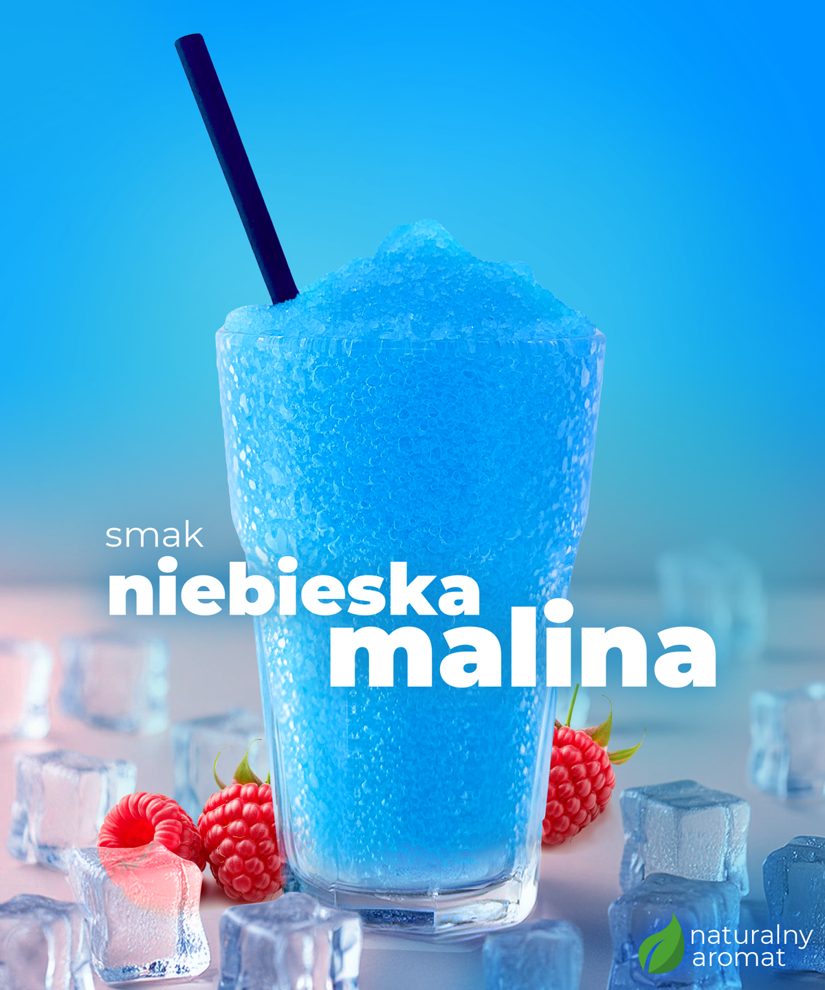 Granita w proszku o smaku niebieskiej maliny