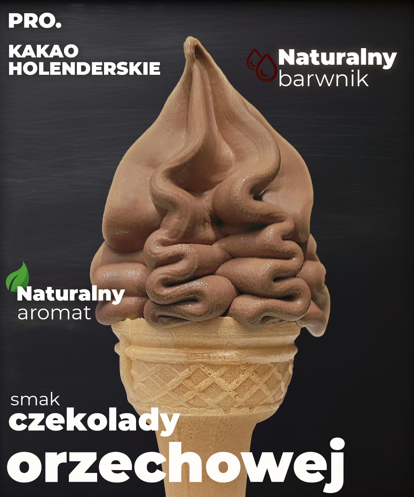 Lody o smaku czekolady orzechowej - PRO.