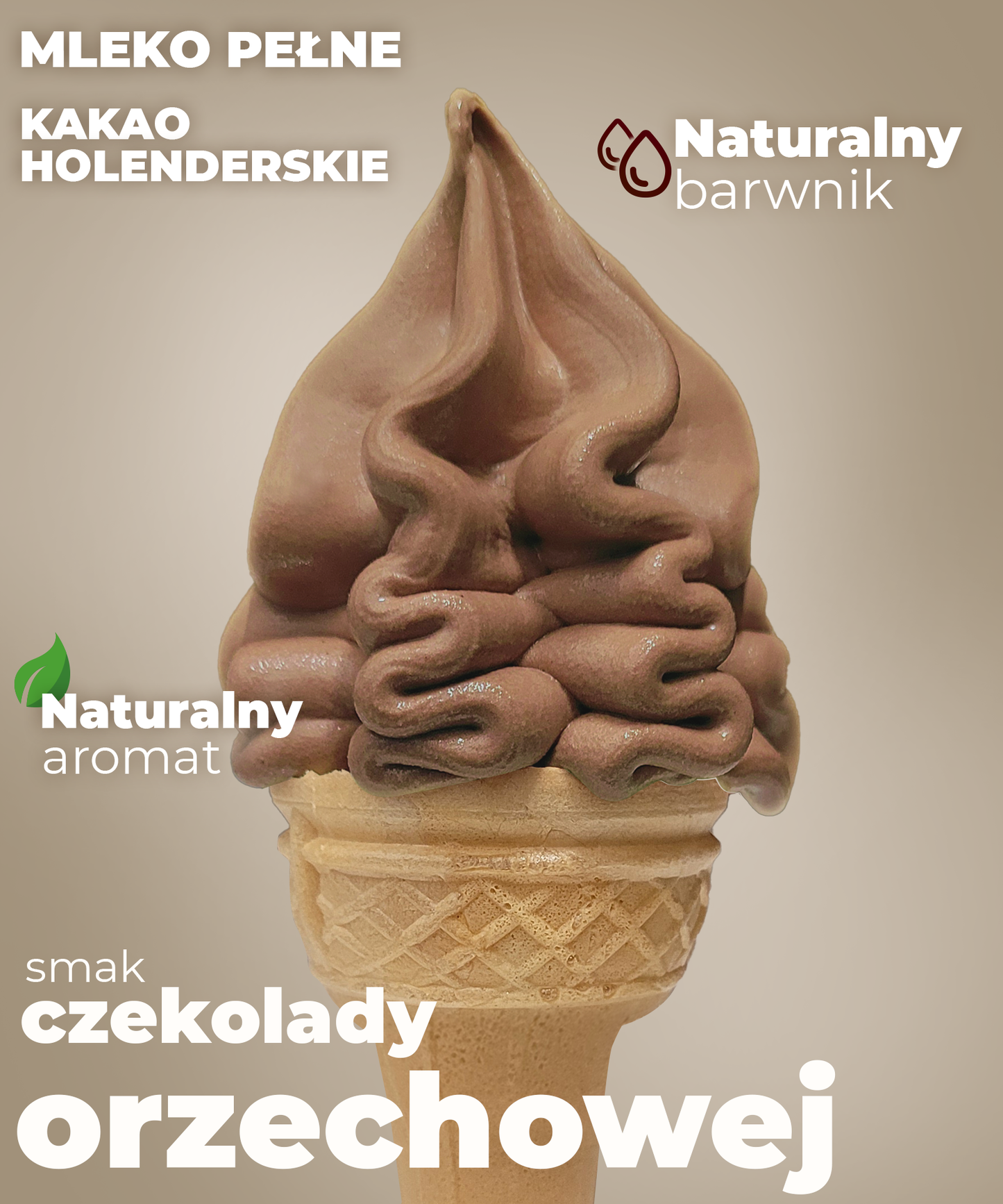 Lody o smaku czekolady orzechowej - Premium