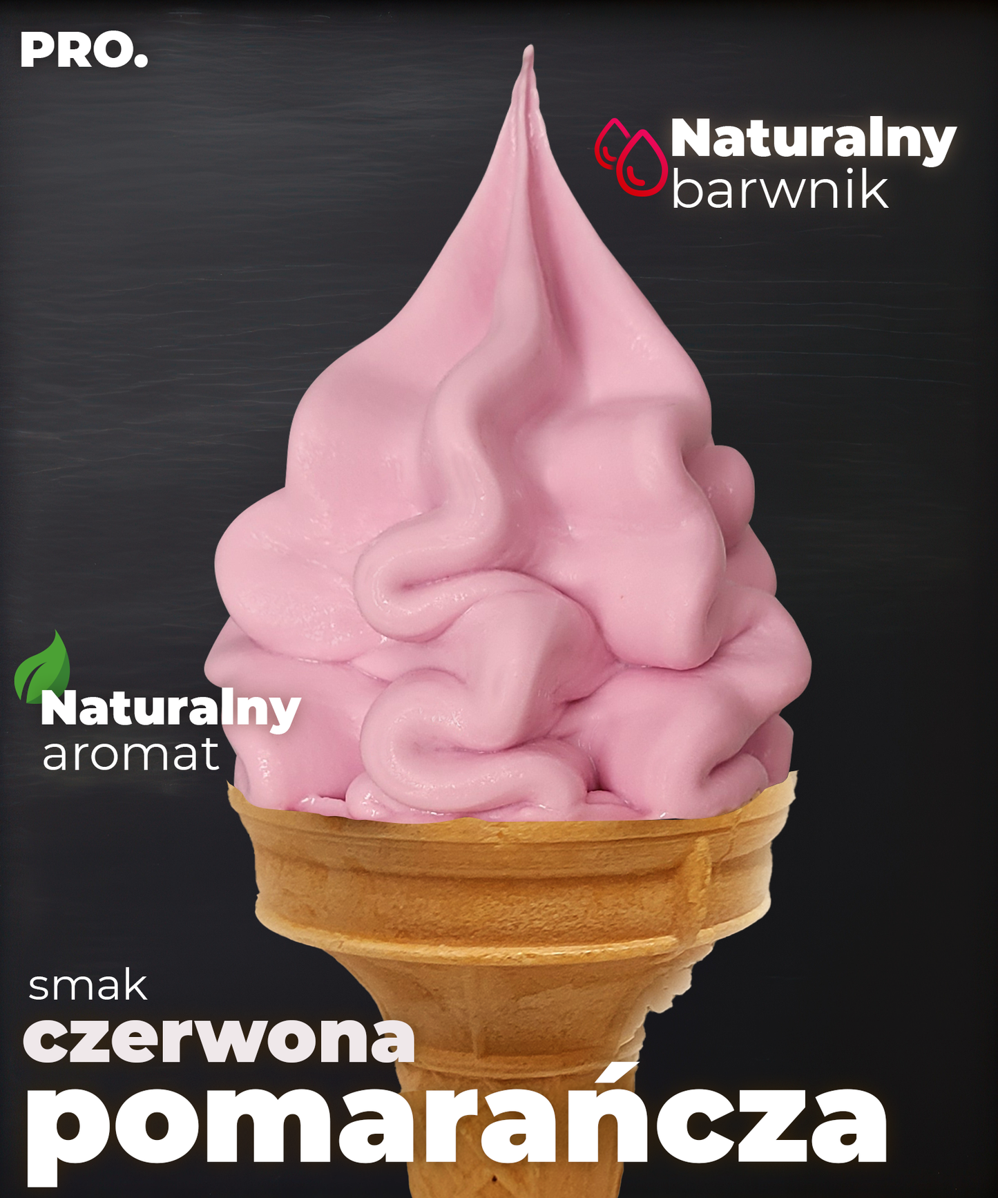 Lody o smaku czerwonej pomarańczy - PRO.