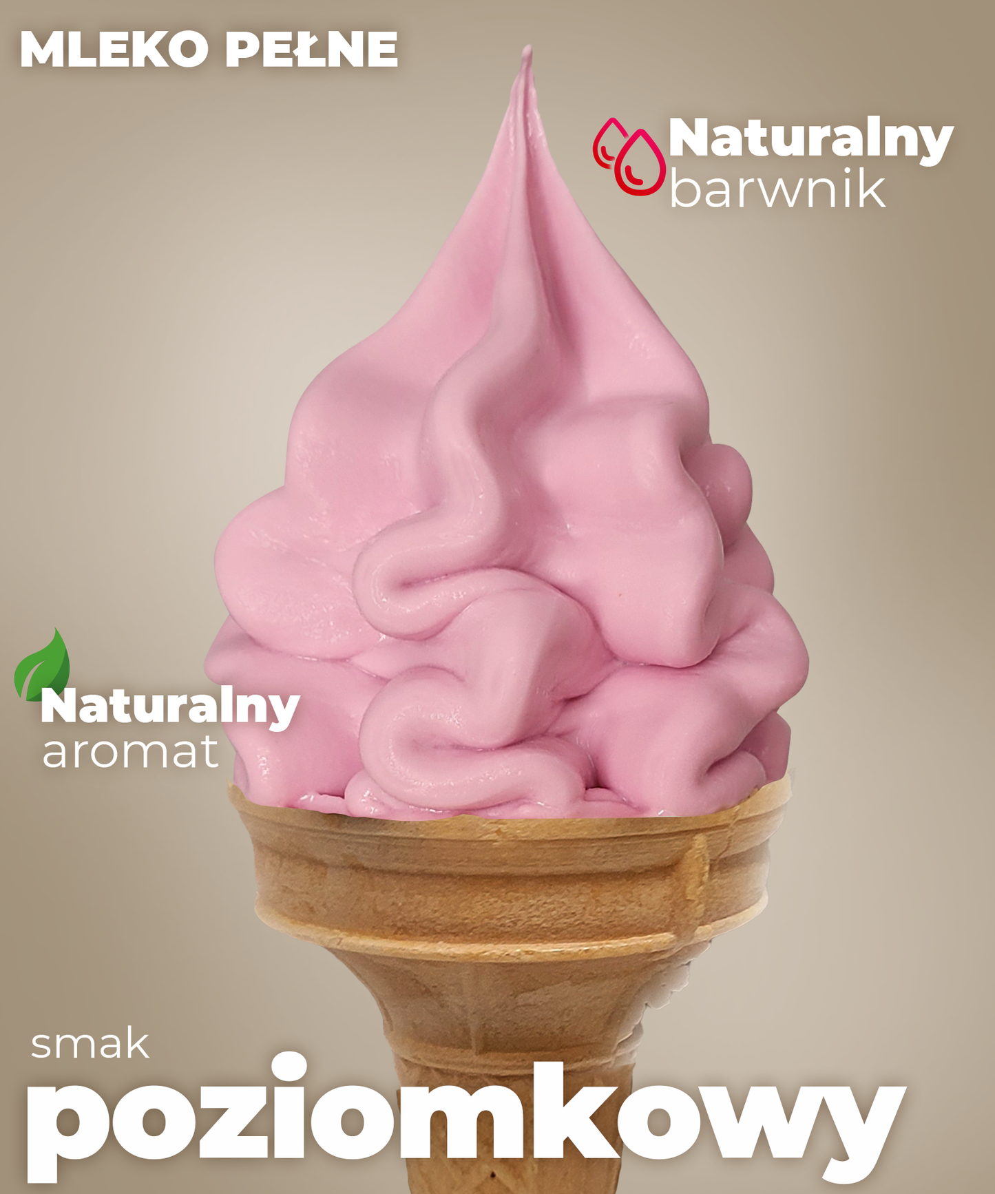 Lody o smaku poziomkowym - Premium