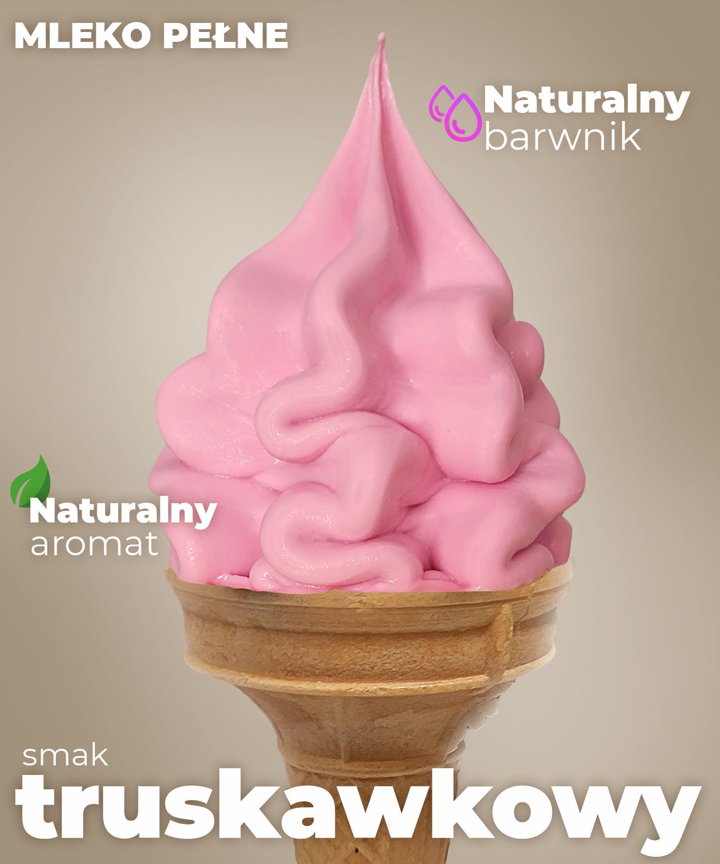 Lody o smaku truskawkowym - Premium