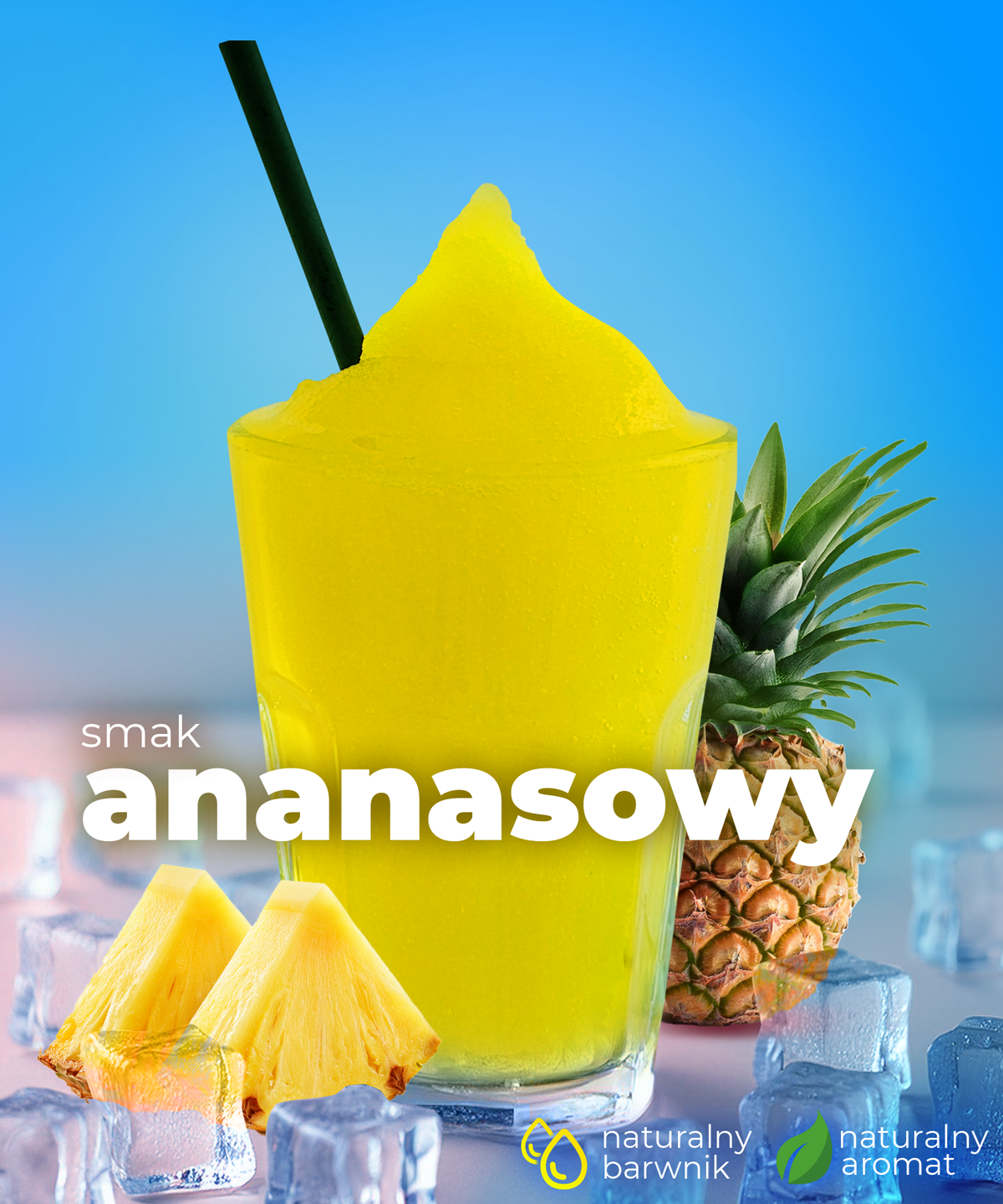 Granita w proszku o smaku ananasowym
