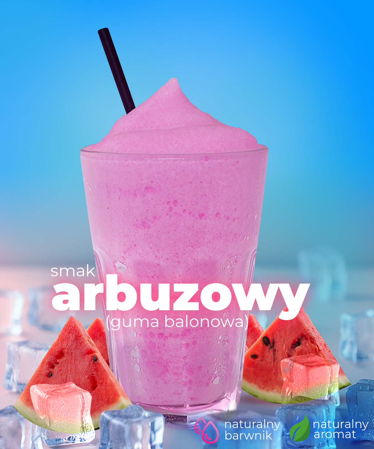 granita arbuzowa - guma balonowa