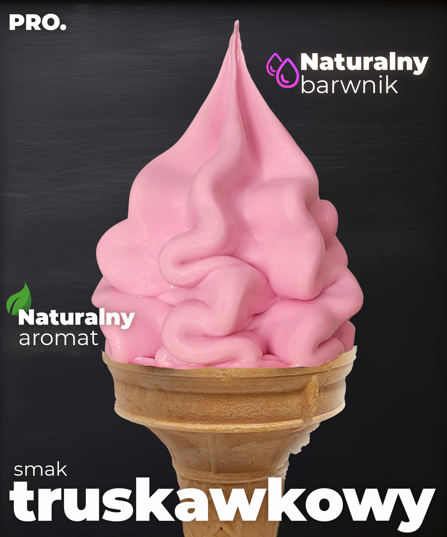 Lody  o smaku truskawkowym - PRO.
